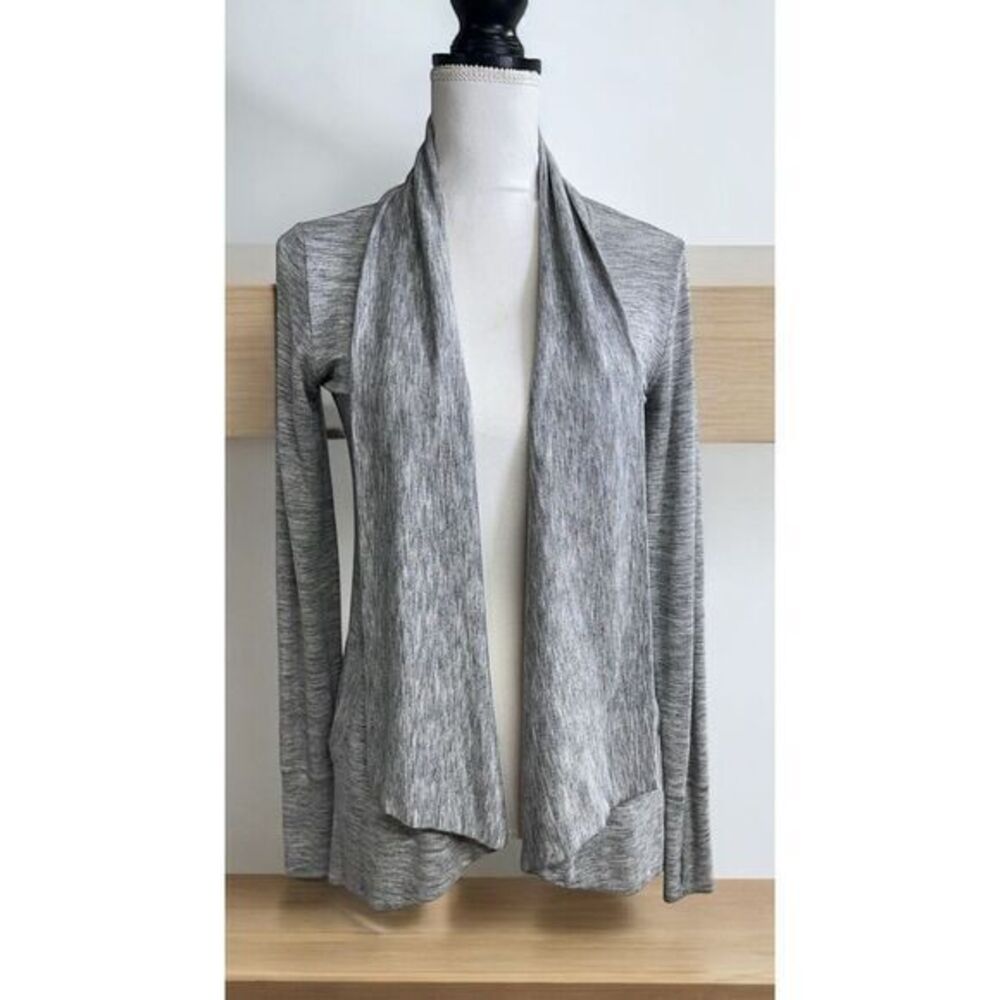 ATHLETA Size XXS Heather Gray Long Sleeve Nirvana Wear Two Ways Wrap Cardigan